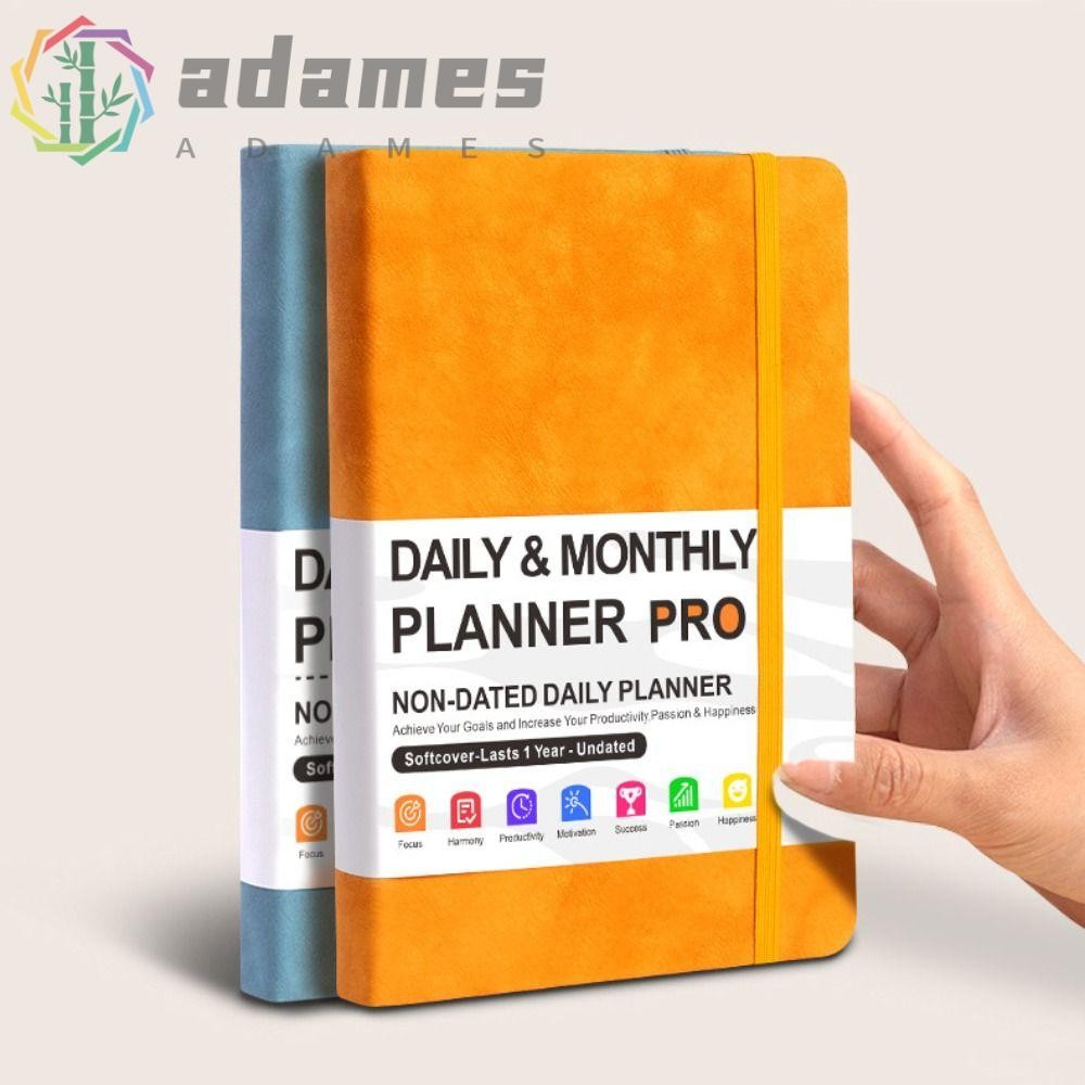 ADAMES Daily Planner Notebook, A5 Agenda Self-fillable Budget Planing Tool, Gifts 416 Pages To Do List Binder Binding Schedule Journal Efficient Time Organizer