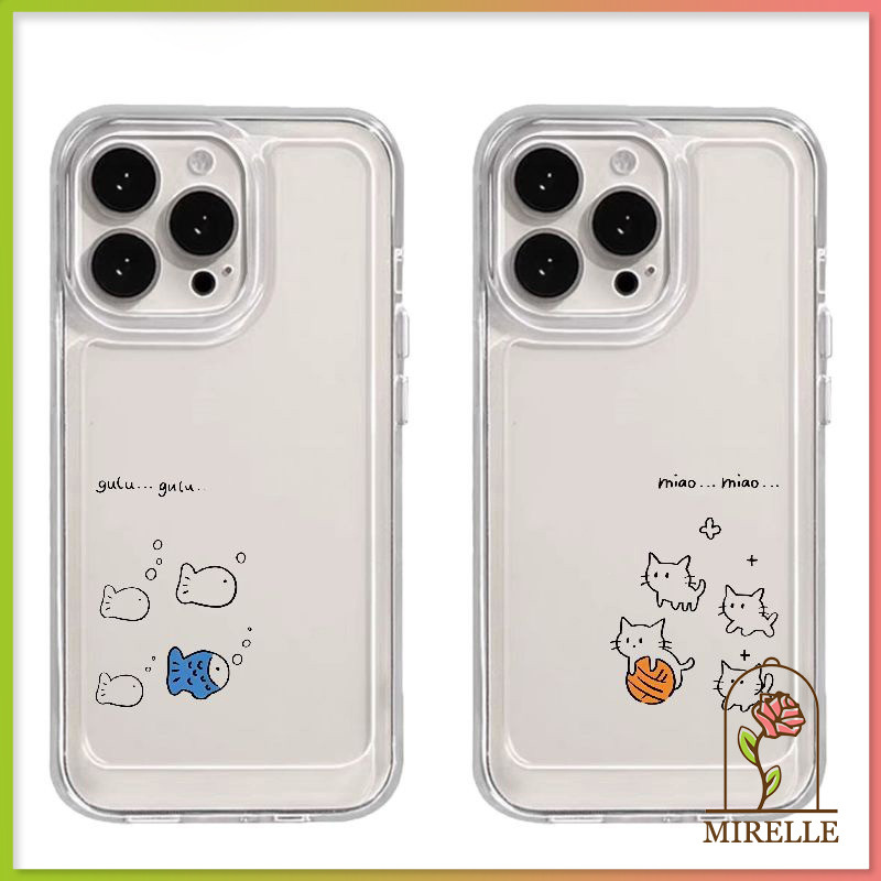 Funny Unique Cute Wool Cat Bubble Fish Pattern Case or Iphone 15 14 12 13 11 Pro Max IP 7 8 Plus Iphon X XS XR Xs Max TP