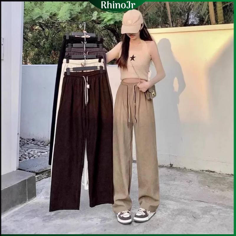 PNT67 RHINOJR Seluar Panjang Straight Leg Korean Women Casual Summer Women Long Pants