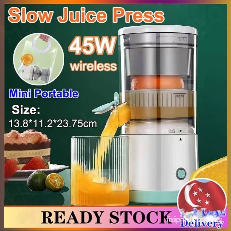 【In stock】Portable Blender Juicer Cold press automatic Orange Extractor Juice Residue Separation slow juice press榨汁机 CVPV SVJ6