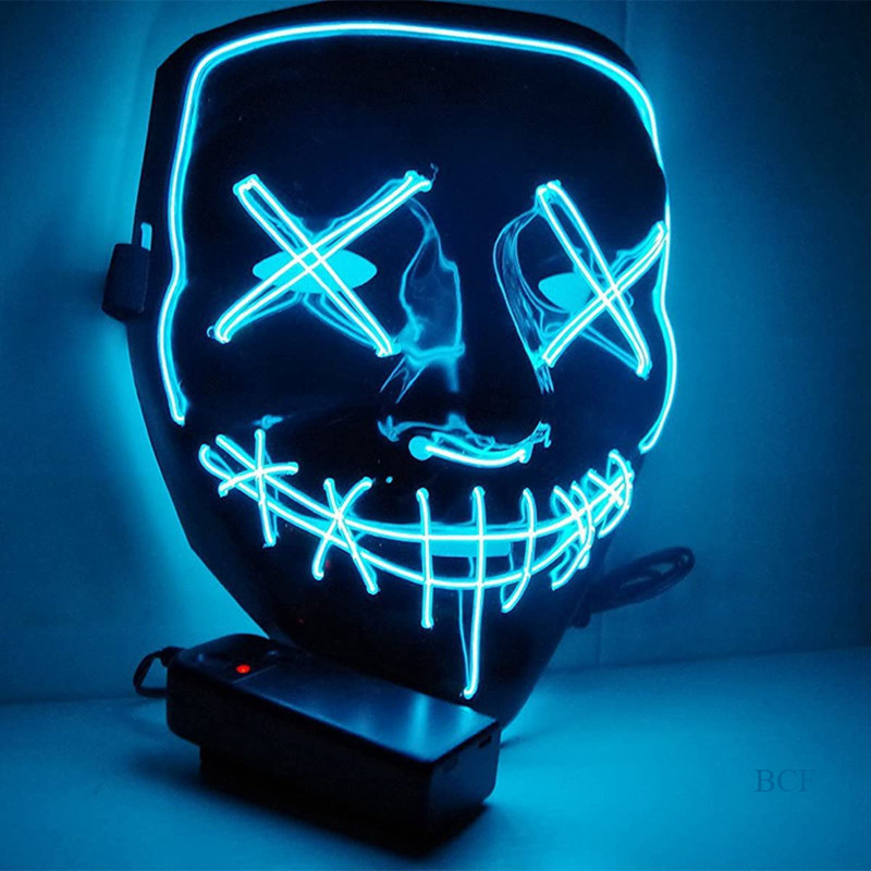 BCF Mask LED Light Up Party Masks The Purge Election Year Great Funny Masks Festival Supplies Glow In Dark