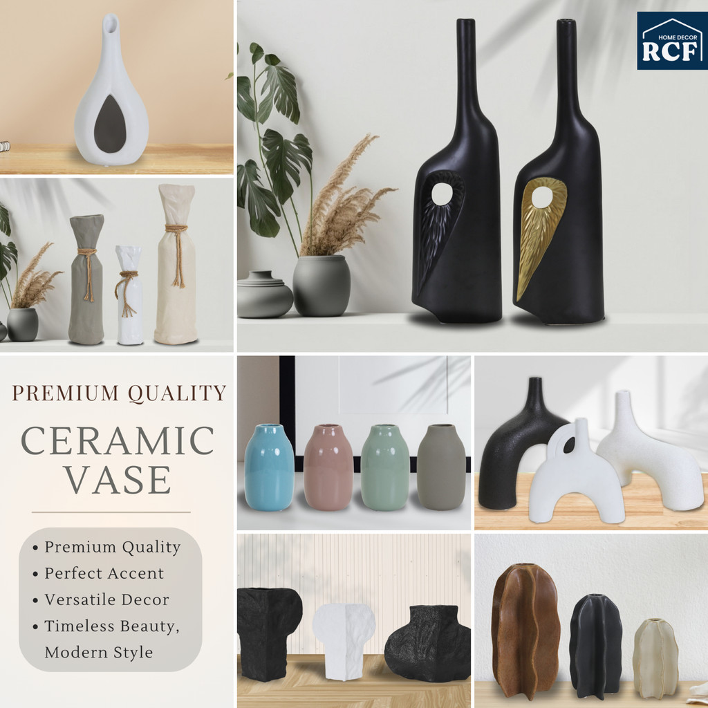 RCF Ceramic Vase for Home Decor | Stylish & Modern Design | Perfect Decorative Accent