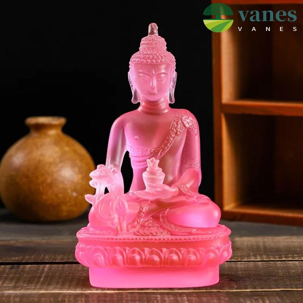 VANES Medicine Buddha Statue, Zen Ornaments Thai-style Resin Buddha Crafts, Retro Resin Craft Handmade|Buddhist Sculpture Office