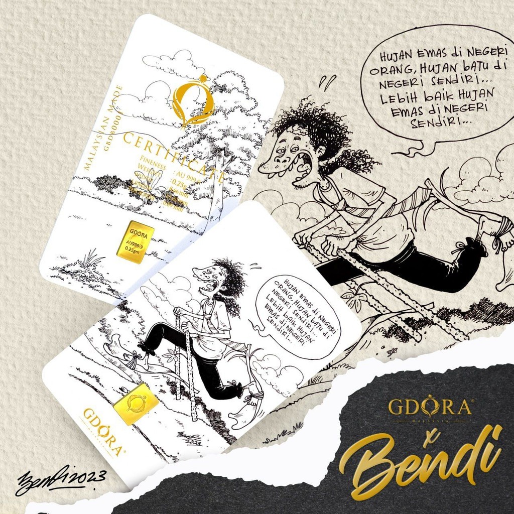 GDORA Gold Bar 0.25gram Kartunis_Bendi B 999.9