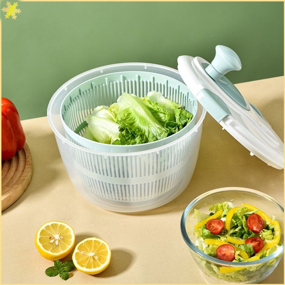 Vegetable Dehydrator Manual Salad Fruit And Vegetable Dryer Multi-functional Drain Basket Kitchen Household Vegetable And Fruit Cleaning -LBE