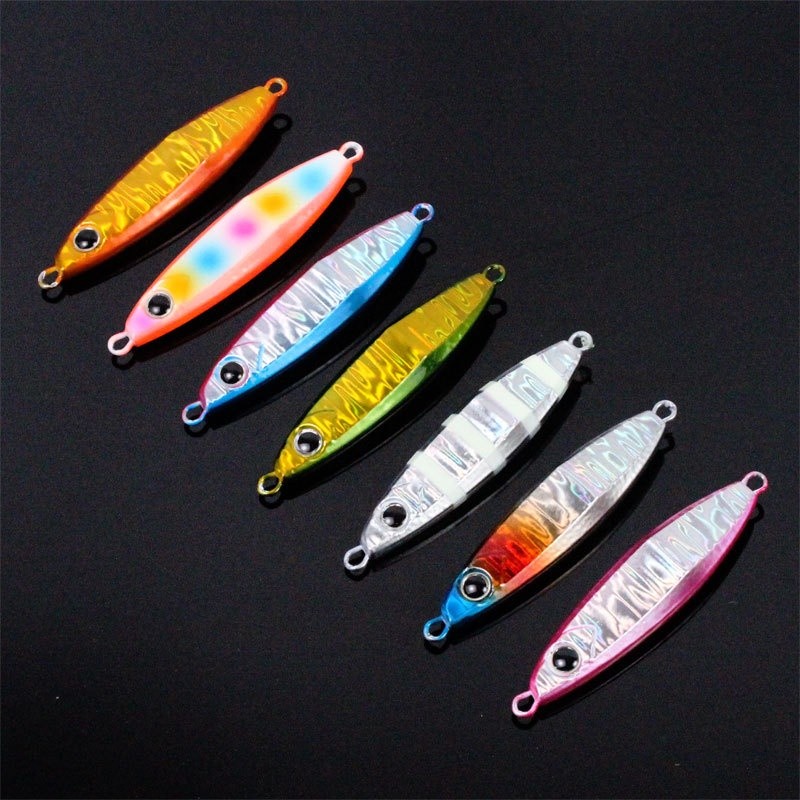 Multi Essential New model luminous 3D eyes 40g 60g 80g 100g sea fishing metal jig lure boat bait met Reliable - Image 2