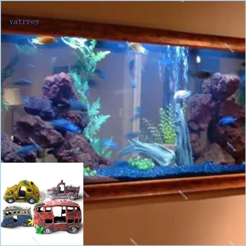 VA Fish Tanks Car Wreckage Landscaping Decor Simulation Car Wreckage Aquarium Plant