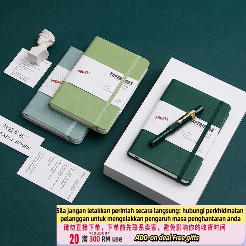 Get gifts/QMPAPERIDEASPage No. Pockets NotebookA6Notebook Portable Notebook Portable Mini Reporter Grid Dot Matrix Book