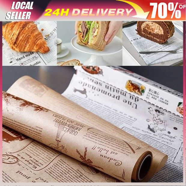 Kitchen Essential 8M Non-Stick Oil Absorbent Baking Parchment Paper Sandwich Burger Fries Wrapper Cookie Oven Microwave