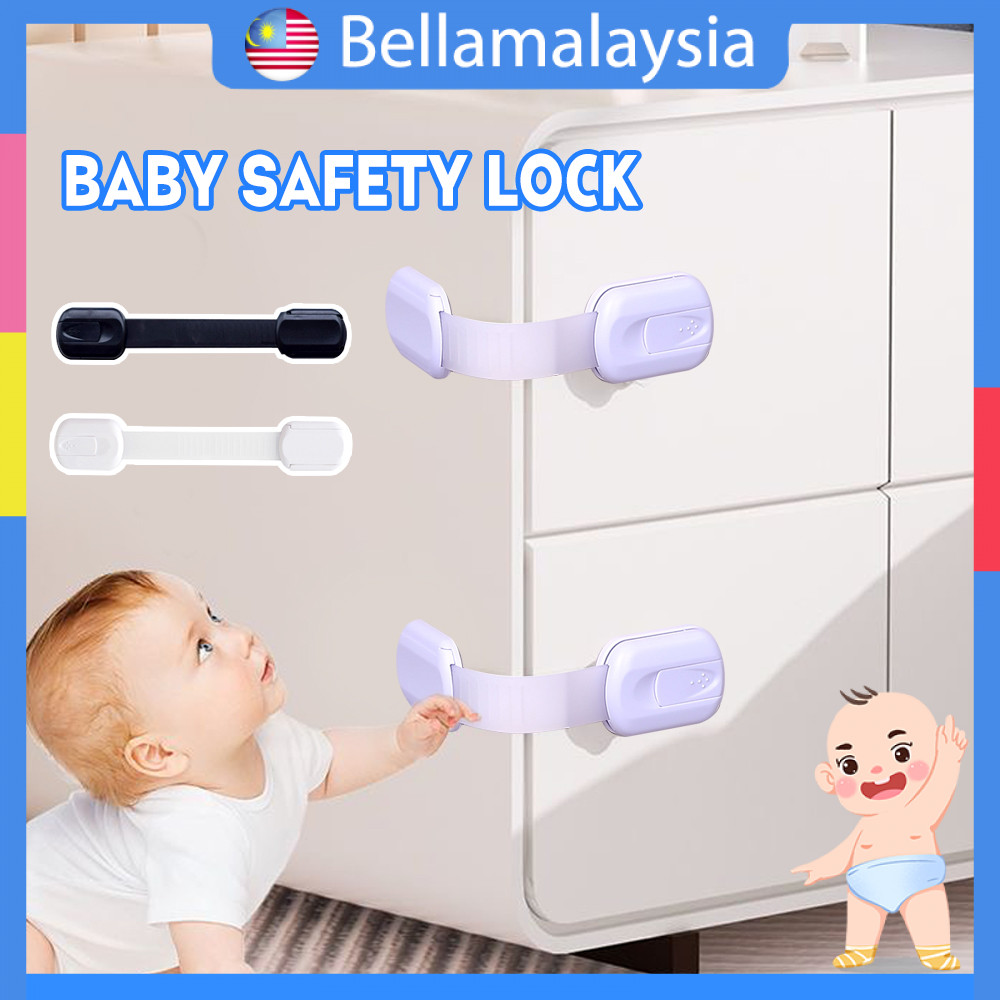 Bella Baby Safety Lock Security Lock Adjustable Length Protect  Buckle Drawer Cabinet Door Lock Anti Pinch Protection