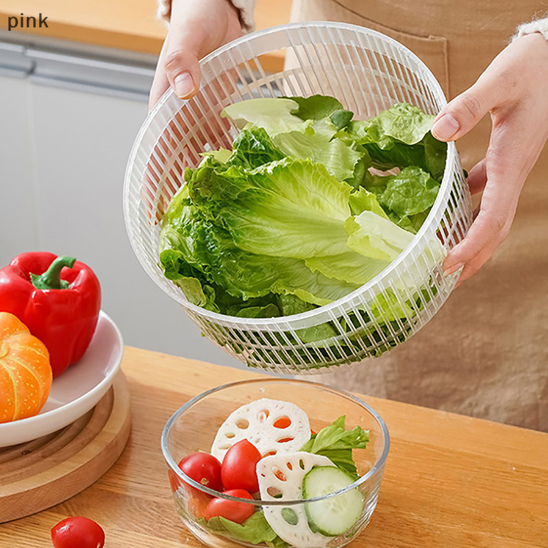 wen Salad Spinner Dryer Vegetable Fruit Food Drain Basket Dehydrator Quick Washing Drying Manual Centrifuge Kitchen Household Tool lu