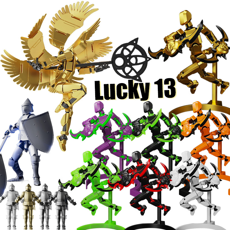 3D Printing Lucky 13 Action Figure Dummy 13 Royal Armor Warriors Assembly Model Toys Articulado Action Figure Children Toys Movable Joints Model