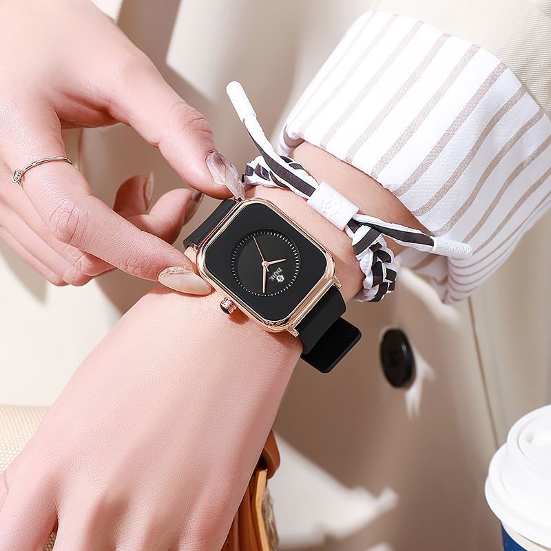 [Purple Heart] Jewelry Square Watch Student ins Cool Style Retro Trendy New Style