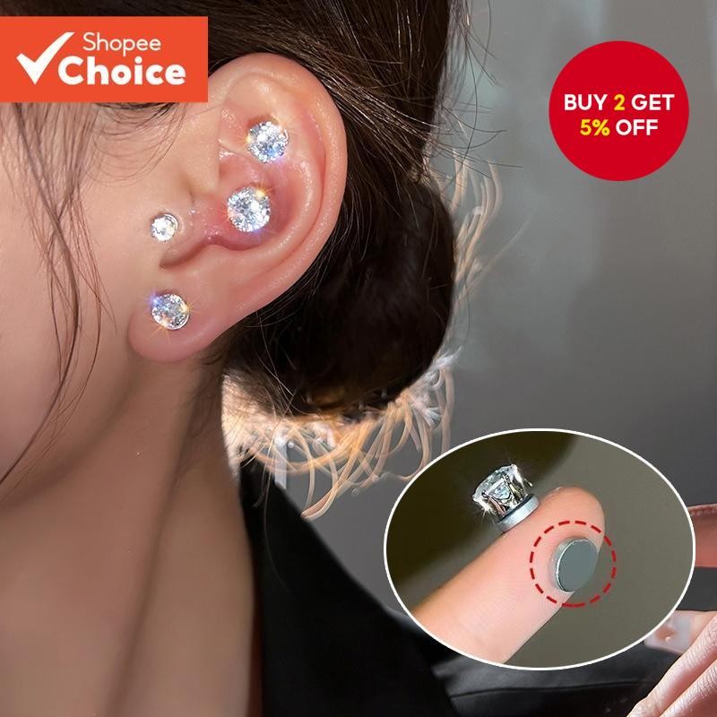 Magnetic Clip-On Earrings for Men Women Hypoallergenic Non-Pierced Personalized Ear Jewelry