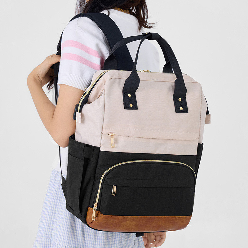 Fashion Backpack Women Large Open Laptop Backpack Work Business Travel Bag Large Capacity Mummy Bag College Waterproof  Backpack