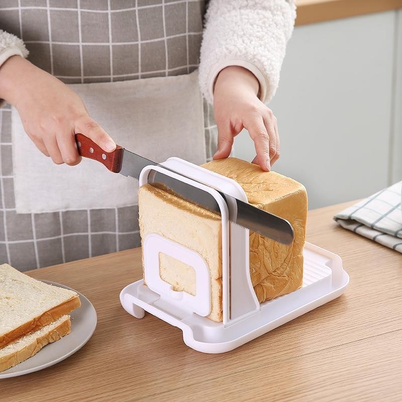 #面包切片器土司吐司方包切割架烘焙工具面包刀中号,, Bread Slicer Toast Toast Square Bread Cutting Rack Baking Tools Bread Knife Medium Size