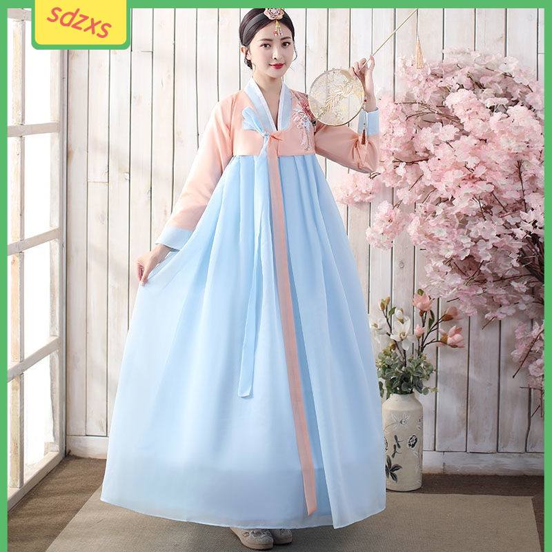 Traditional Hanbok Womens Clothing Korean Performance Clothes Hanbok Female Dance Ethnic Style Palace Clothes Suit Photo