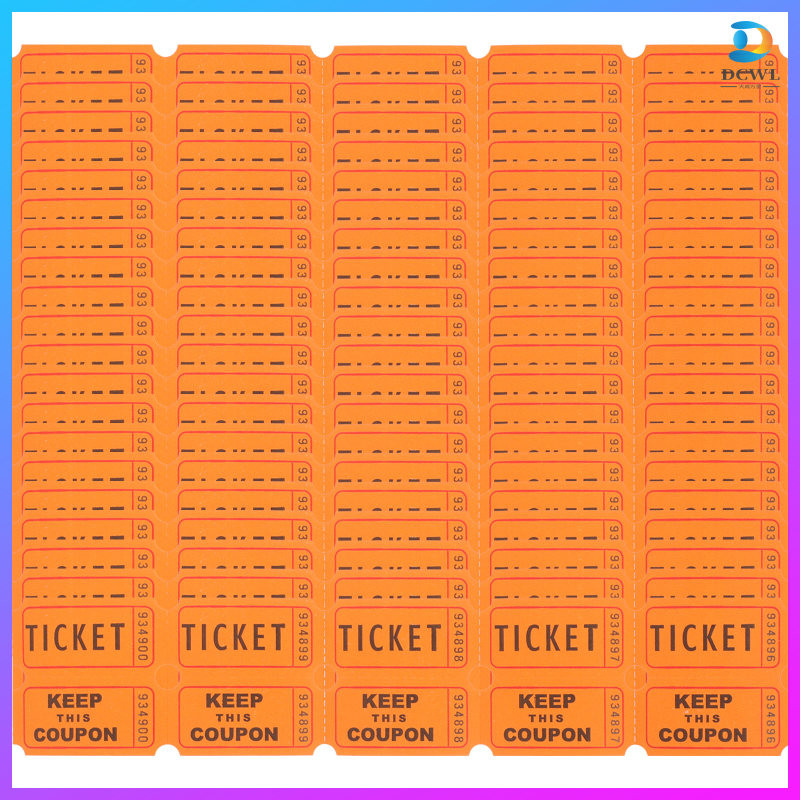 Fake Parking Tickets Raffle Lottery Entrance Carnival Universal Labels Baby dachengwanli