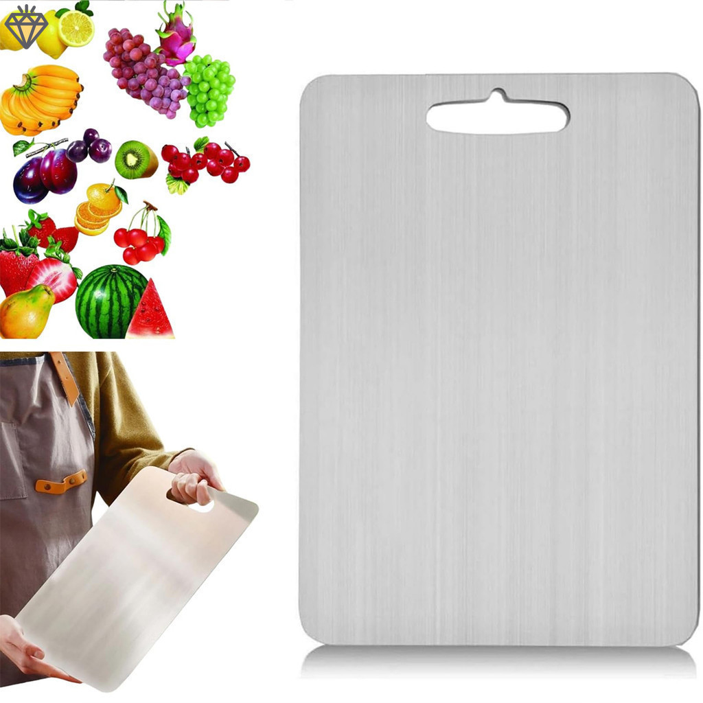 [OUY]Titanium Cutting Board, tIma cutting board titanium, Stainless Non Stick Chopping Board, Countertop Non Slip, Dishwasher Safe Ideal, Perfect for Various Cooking Tasks