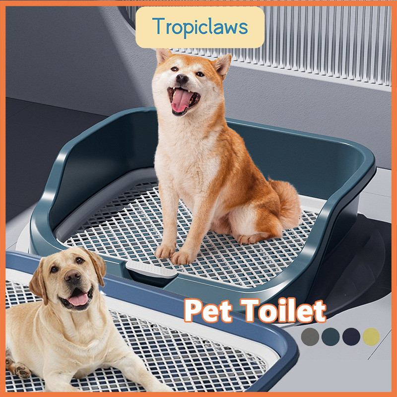 Pet Toilet Large Dog Pee Tray Training Dog Potty Tray with Fence Anti-Splash with Colum狗狗训练厕所尿盘