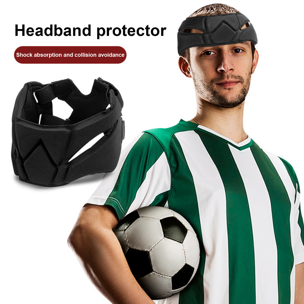 nicetravel-Rugby Head Guard Outdoor Sports Headband Breathable Adjustable Hollow Head Protection Gear for Football Rugby Baseball