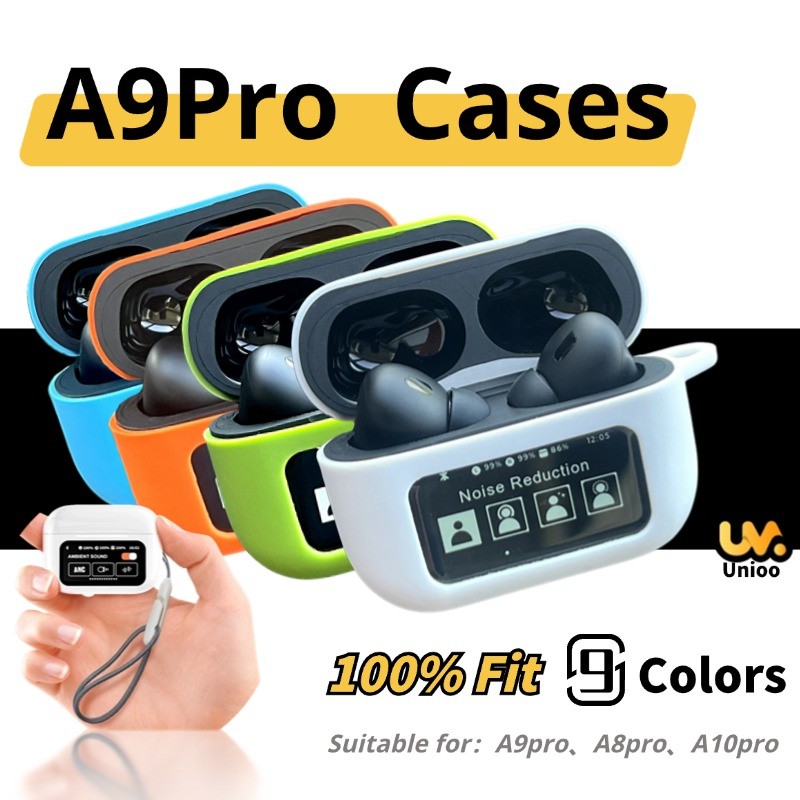 A9Pro Headset Silicone Case, Anti-Fall Soft Shell Wireless Bluetooth Earphone Protective Cover, Multicolor Bluetooth Headset Case Accessories Handheld Earbuds Durable Protection