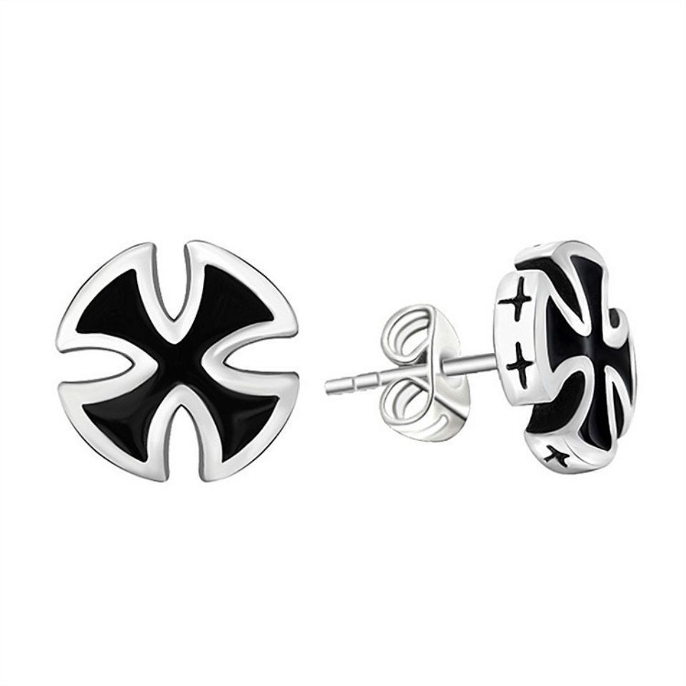 S925 Sterling Silver Earrings Boys Unique Cross Earrings Men's Trendy Social Earrings with Pierced Earrings Hypoallergenic Gifts S925 Sterling Silver Earrings Boys Unique Cross Earrings Men's Trendy Social Earrings with Pierced Earrings Hypoallergenic Gif