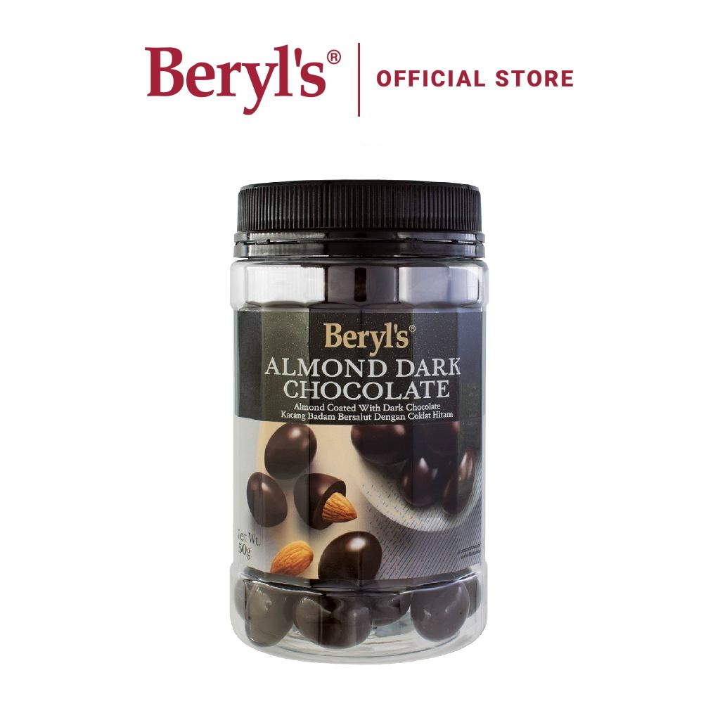 Beryl's Kacang Badam Bersalut Dengan Coklat Hitam | Beryl's Almond Coated With Dark Chocolate (330g)