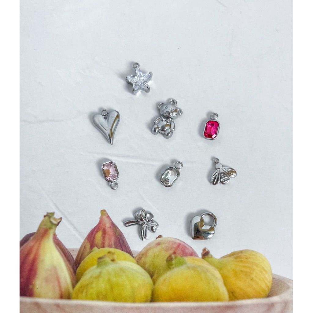 Stainless steel pendant 1 pc/ love butterfly sun diamond star pink blue yellow green red black teddy for necklaces