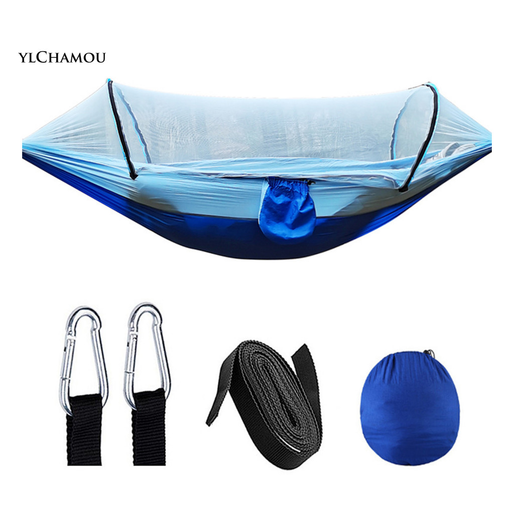 ylChamou 1 Set Hammock Eco-friendly Breathable Polyester High Density Hammock Mosquito Net for Forest