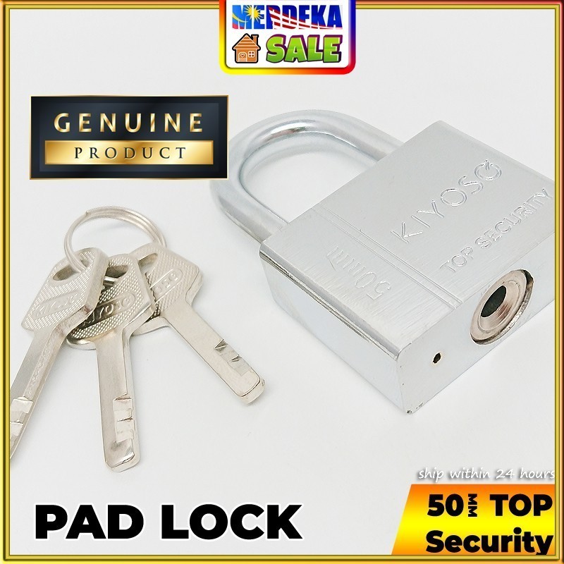 High Security Padlock 50mm Stainless Steel Heavy Duty Brass Durable Safety House Lock Door Lock For Home Kunci Mangga 锁头