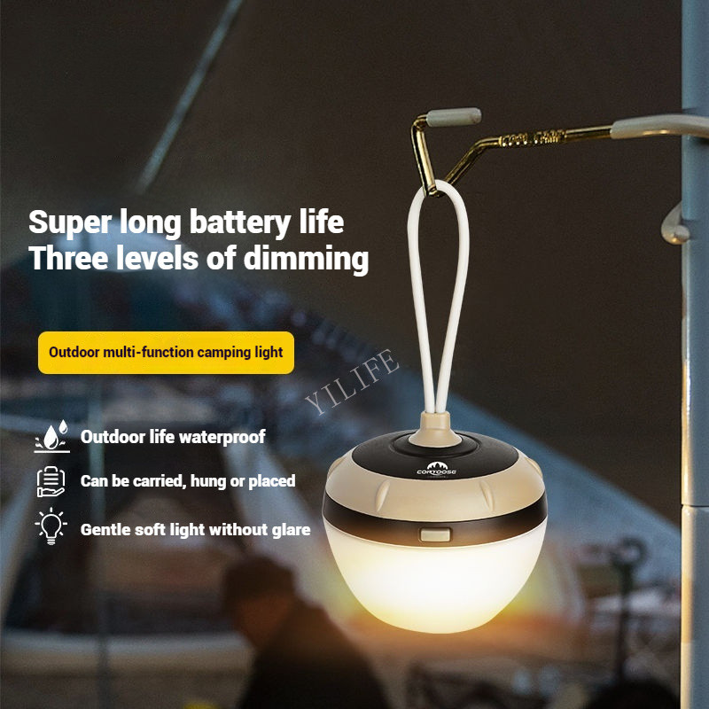 MultifunctionalCamping Lights light camping Lighting Lamp The Third Gear Dimming Rechargeable Camping LEDUltra-Long Life Battery Campsite Lamp LED Waterproof lamp Dimmable Portable Lamp Suitable for Camping Atmosphere Outdoor Night Market