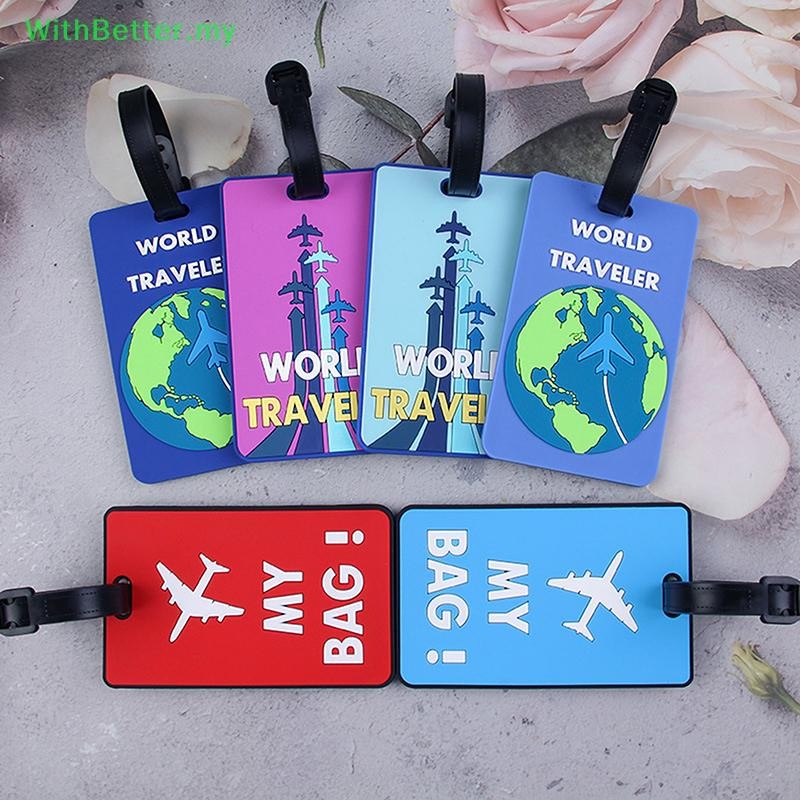 WithBetter 1Pc Creative Aircraft Multicolor Luggage Tag Airport Tag Travel Essential Loss Prevention Hanging Tag For Men And Women MY