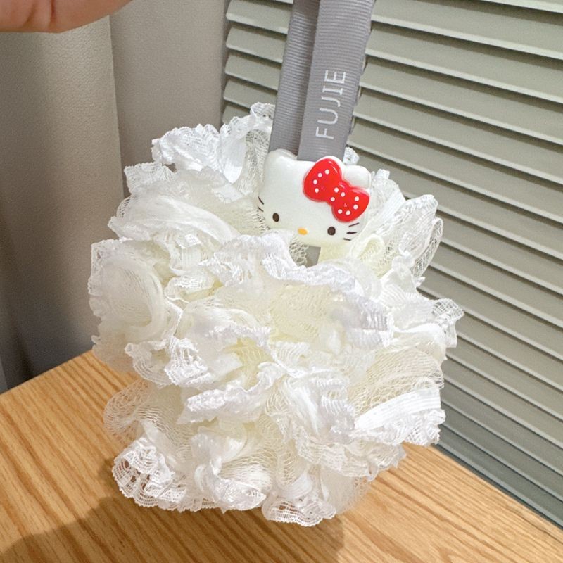 ☆夏季百搭HELLOKITTY儿童沐浴球超柔软浴花球洗澡打泡泡洗浴搓澡起泡浴花球HELLOKITTY Children's Bath BallFD20250707