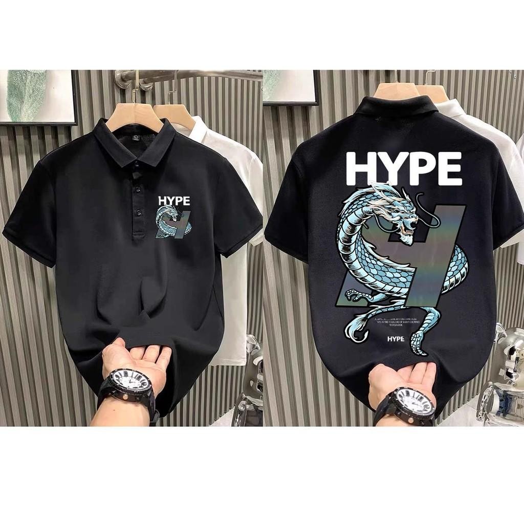 baju polo lelaki HYPE SEASONAL CREATION Graphic Printed Tee men's Short-Sleeved M-3XL#011 Dalam stok