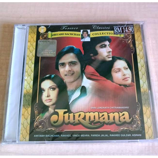 Jurmana Bollywood Hindi 1979 Movie VCD Amitabh Bachchan Rakhee Vinod Mehra (Malay Subtitle)