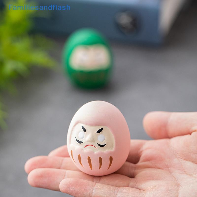 Familiesandflash> Japanese Ceramic Daruma Statue Daruma Tumbler Crafts Lucky Fortune Ornament Landscape Daruma Doll Fengshui Home Decor Gift well