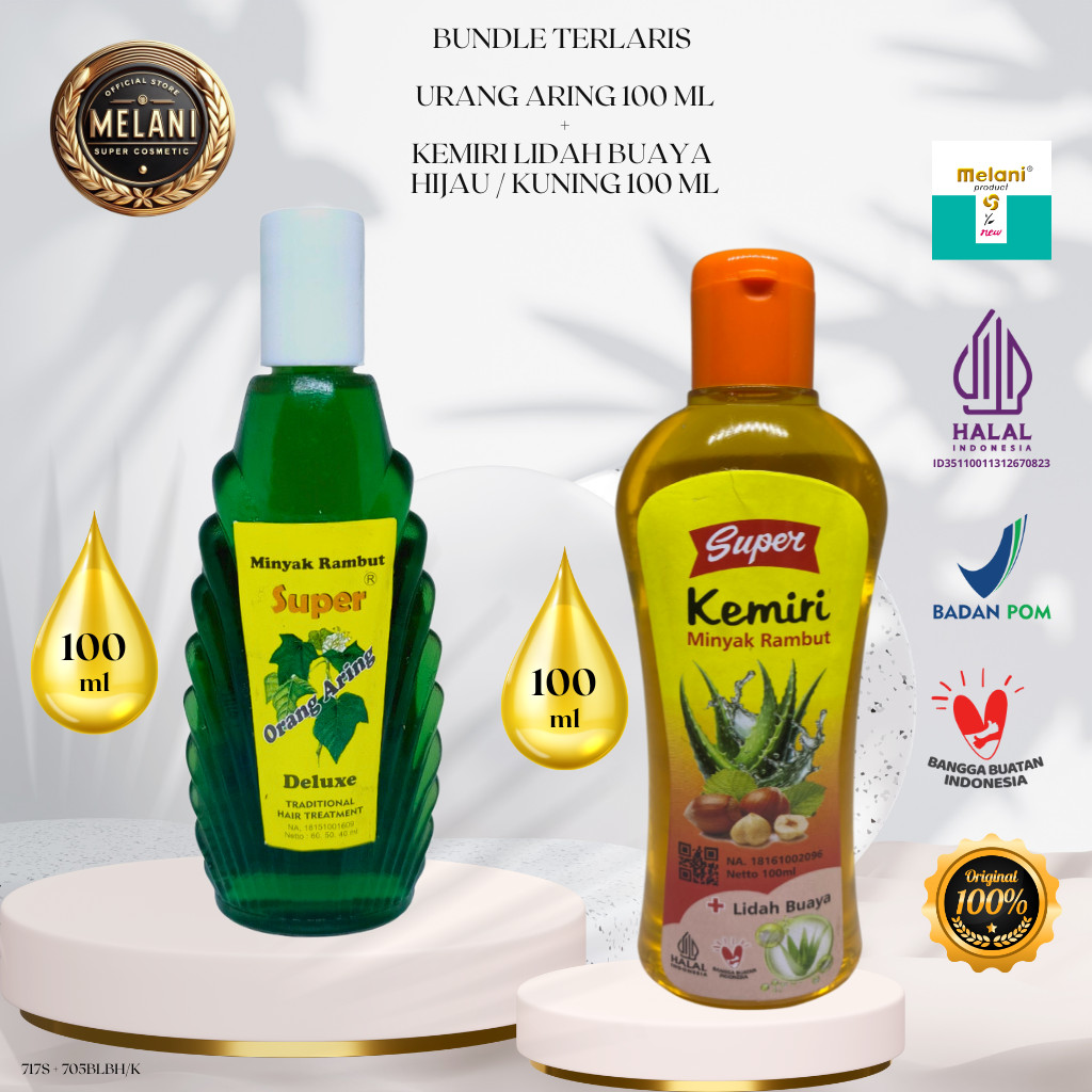 Best Selling Super Bundle | Urang Aring 100ml + Aloe Vera Candlenut 100ml (705BLB) BPOM & HALAL Registered