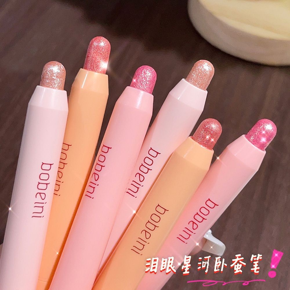 Tearful eye Xinghe lying silkworm shadow pen pearlescent fine flash waterproof non-halo color repair Tear Eyes Galaxy lying silkworm shadow pen pearlescent fine flash waterproof non-Smudge Contouring pen Multifunctional Eyeshadow pen Highlighter 8.12