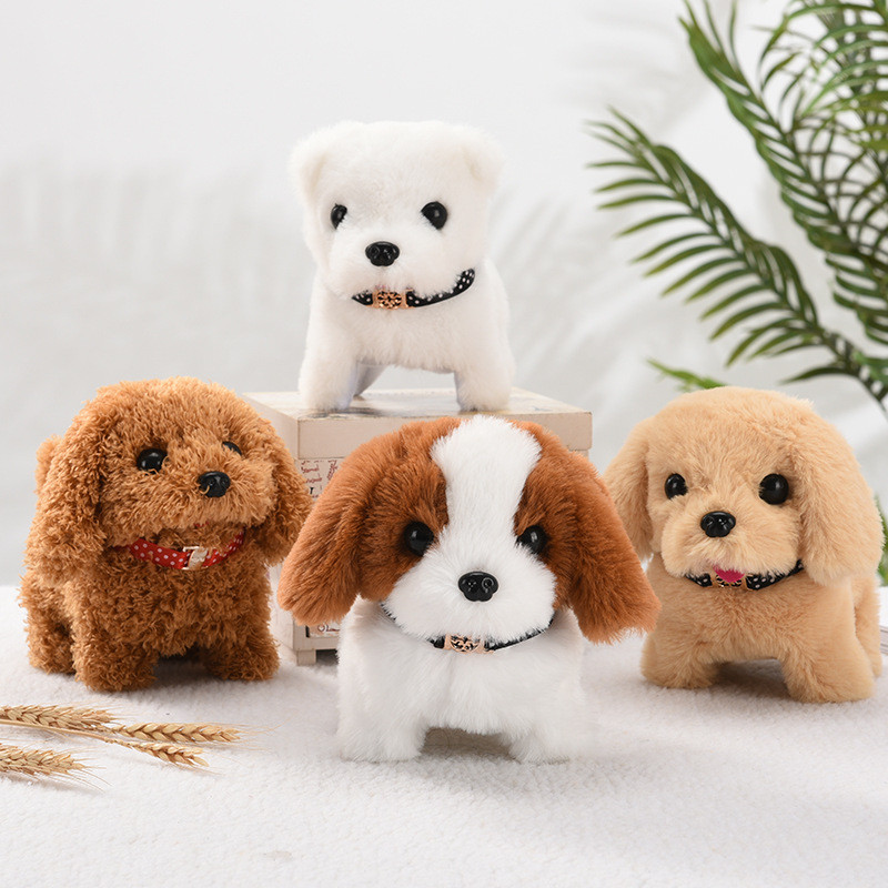 Wheatfield Life Store Hot-selling Toys Dog Children Plush Electric Toys Walking Simulation Dogs Electric Dogs Stalls Electronic Puppy Pets