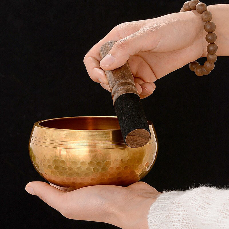 Nepal Handmade Singing Bowl Set for Meditation & Sound Healing – Includes Mallet, Cushion & Bag