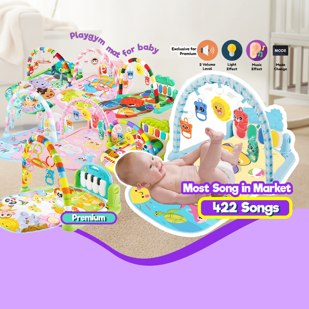 Musical Playmat Baby Playgym Piano Newborn Kids Toy Toddler Activity Mat Music Play Gym Bayi