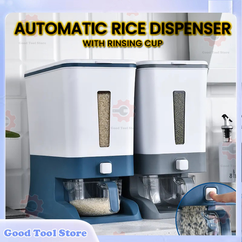 🍒READYSTOCk🍒 12KG Smart Rice Dispenser Large Capacity Rice Box Rice Storage Rice Bucket Bekas Beras Penyimpan Beras