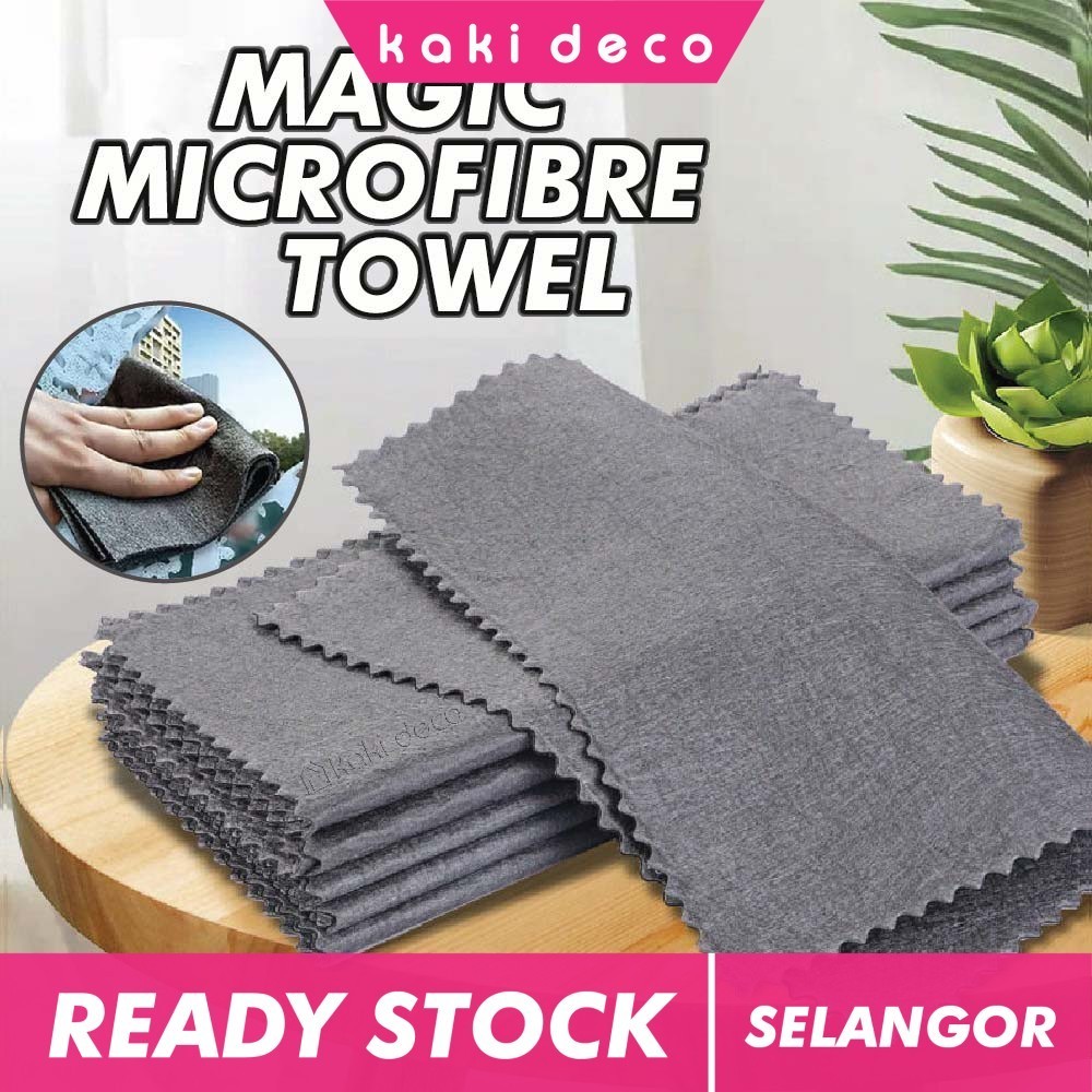 Magic Microfiber Cloth Glass Cleaning Mirror Car Wash Towel Cloth Pencuci Kaca Kereta Kain