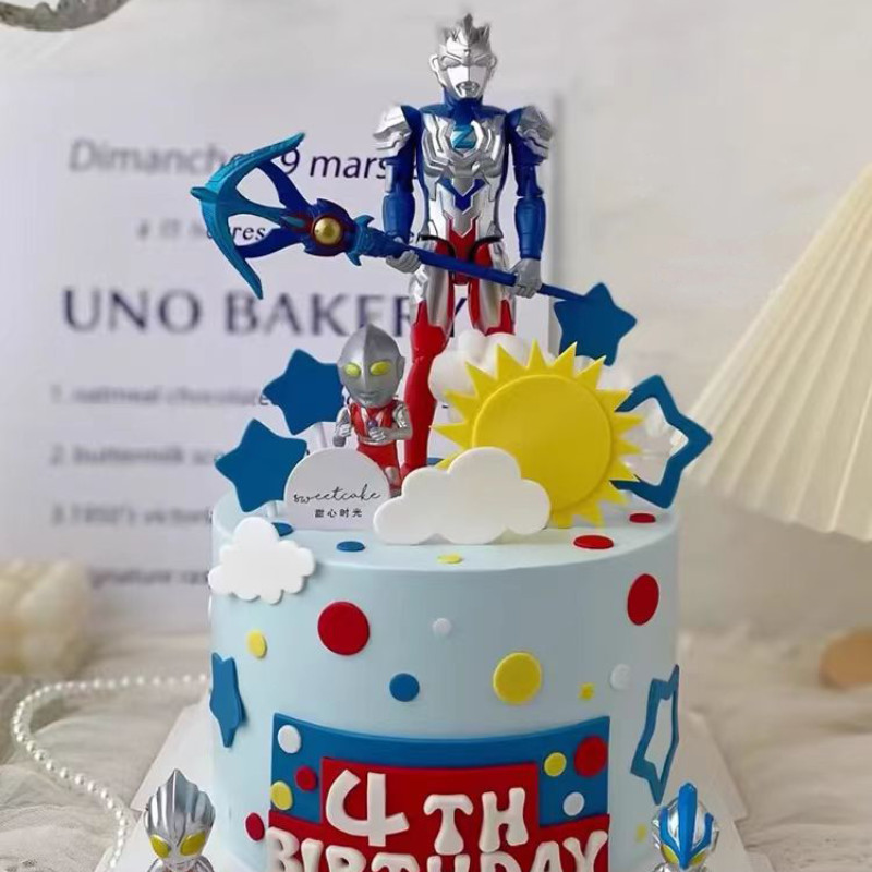 Cake Decoration Accessories Superman Handheld Weapon Children's Birthday Party Supplies Cloud Plugin