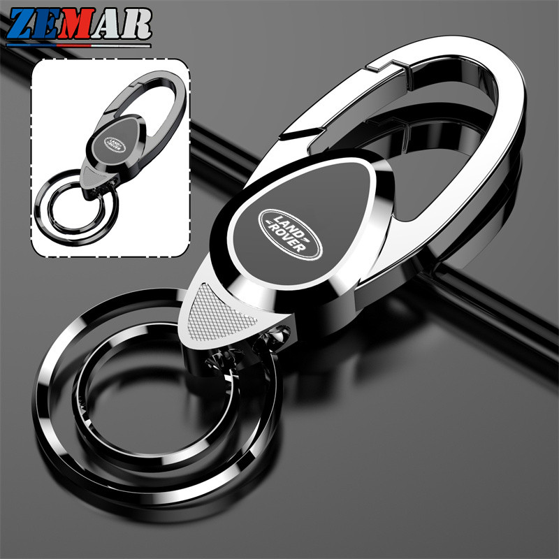 Land Rover Metal Car Keychain Motorcycle Key Holder High-end Hanging Key chain Laser Printing Patterns For Land Rover Freelander 2 Defender Range Rover Evoque Velar DISCOVERY Sport