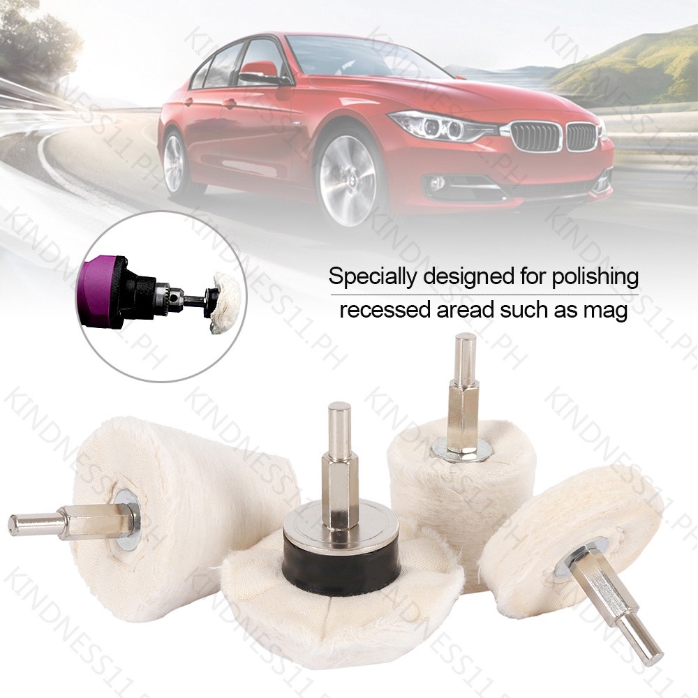 Workshop Hardware 4/5/7/10/11pcs Wool Felt Mounted Polishing Buffing Pad MOP Wheel Drill Kit Car Polisher Aluminum St... - Image 3