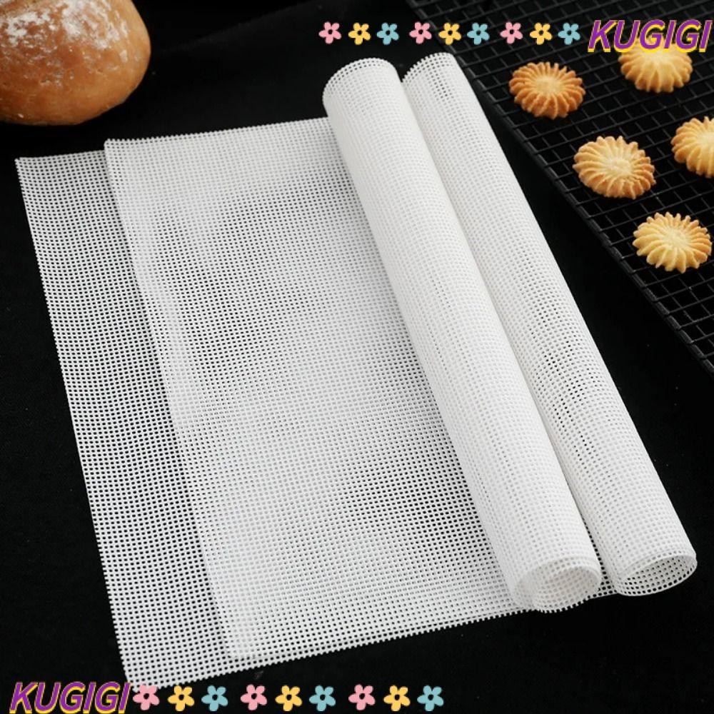 KUGIGI 1Pcs Steamer Mesh Pad, Reusable Oven Kitchen Accessories Dehydrator Sheets, Square Non-Stick Silicone Food Fruit Dryer Baking Mat