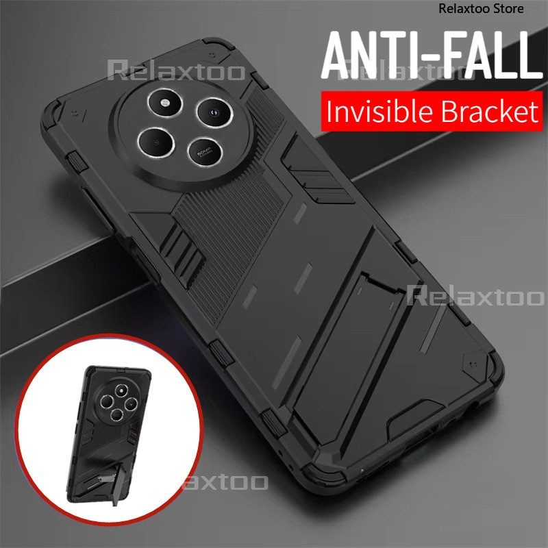 PocoC75 2024 Shockproof Armor Casing For Xiaomi POCO C75 C65 C 75 C 65 PocoC65 PocoC75 4G 5G Phone Case Fashion Anti-Fall Hard Protection Back Cover Bracket Stent Case Shell