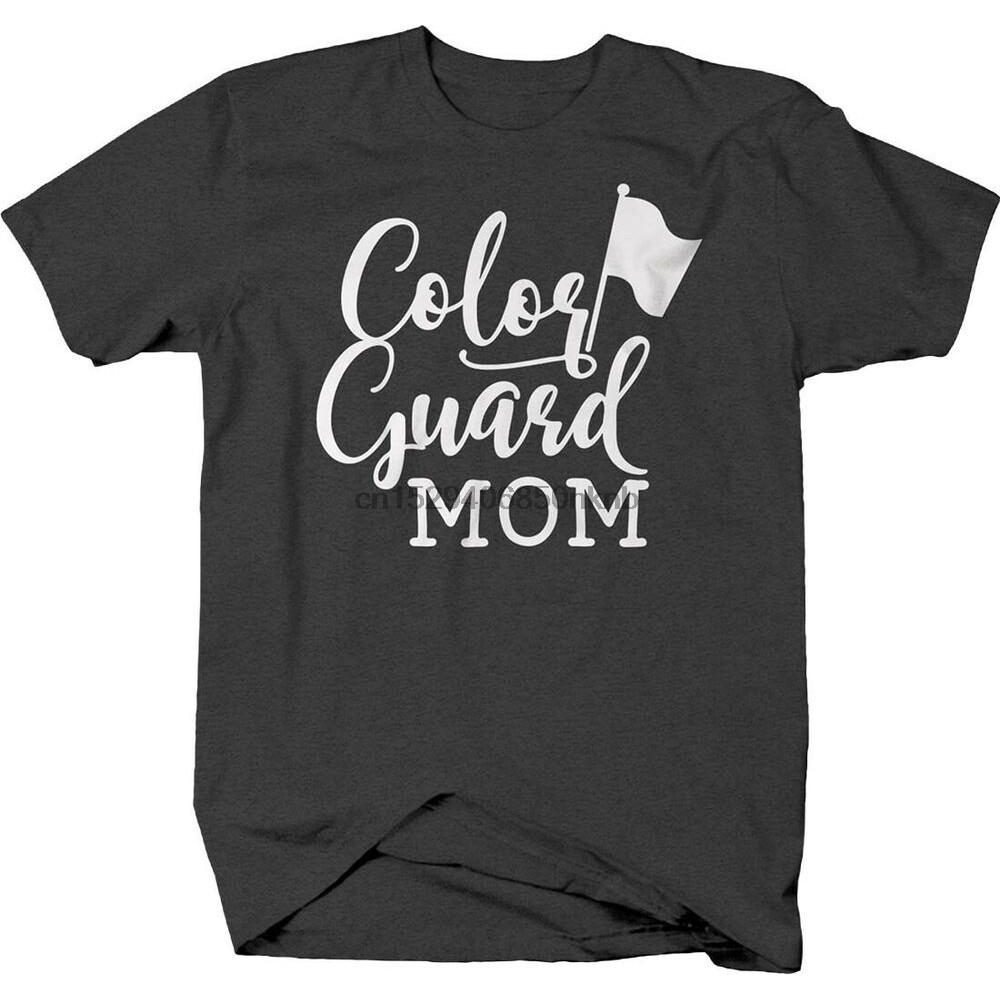 Color guard mom proud flag parade marching band support T-shirt for men(1)